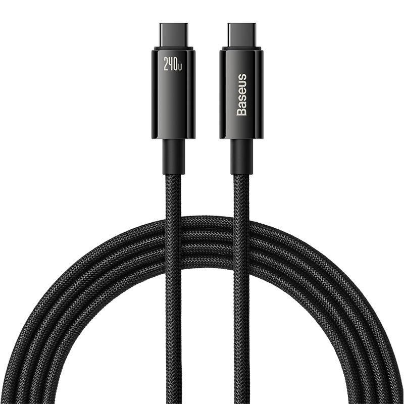 Kabel Usb-C Do Usb-C Baseus Tungsten Gold 240W 2 M (Czarny)