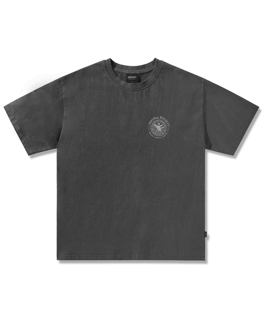 MINIMALPROJECT Whale Pigment Short Sleeve T-Shirt Mst166 [Darkgray]