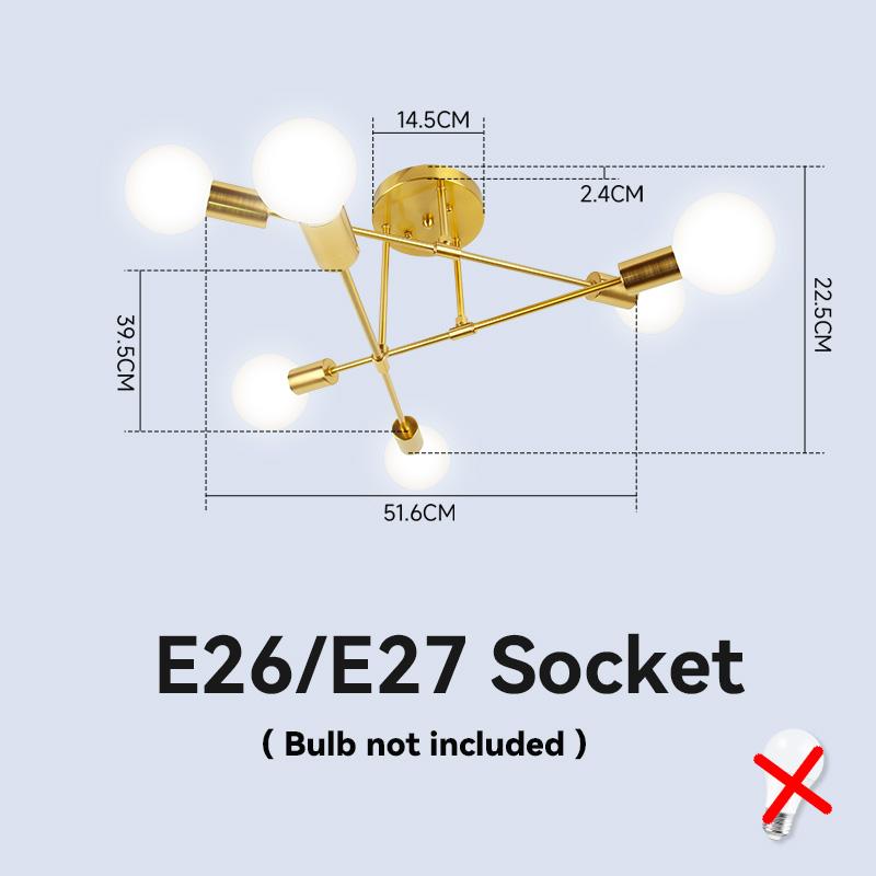 Retro Led Chandelier Black/Gold Modern Ceiling Lamp E27 Ceiling Chandelier Light Romantic Hanging Pendant Lamp Dining Room Decor