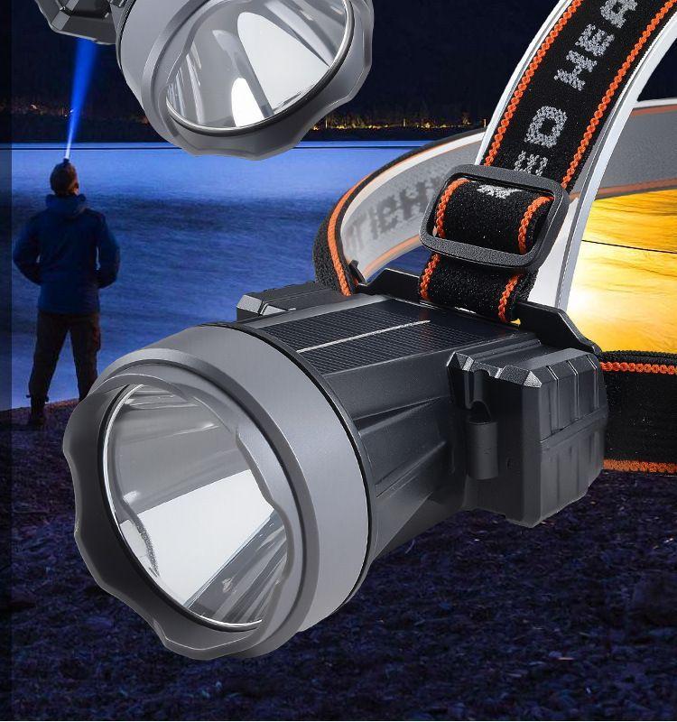 Solar Powered Headlights for Outdoor Maintenance, Long Battery Life, Rechargeable, Suitable for Camping, Fishing, Running, Hunting, and Exploration