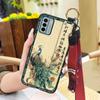 Back Cover Protective Phone Case For Nokia G22 Kickstand Durable Chinese style Wrist Strap Shockproof Waterproof Lanyard