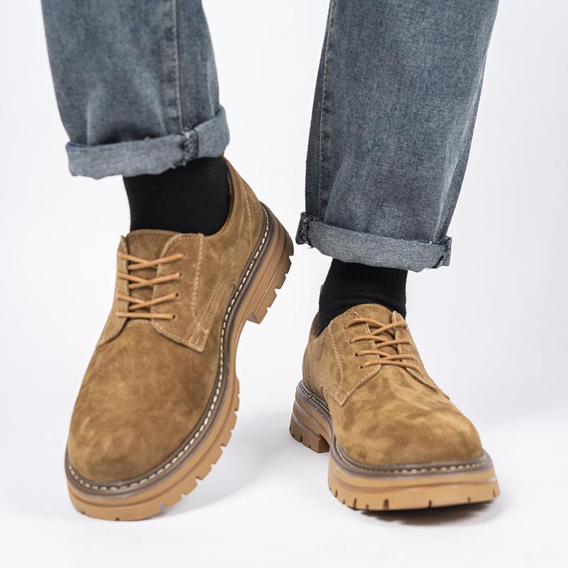 Fashion High luxury men's thick soled shoes Retro elegant style Office and leisure party Outdoor trendy youth shoes Versatile for daily