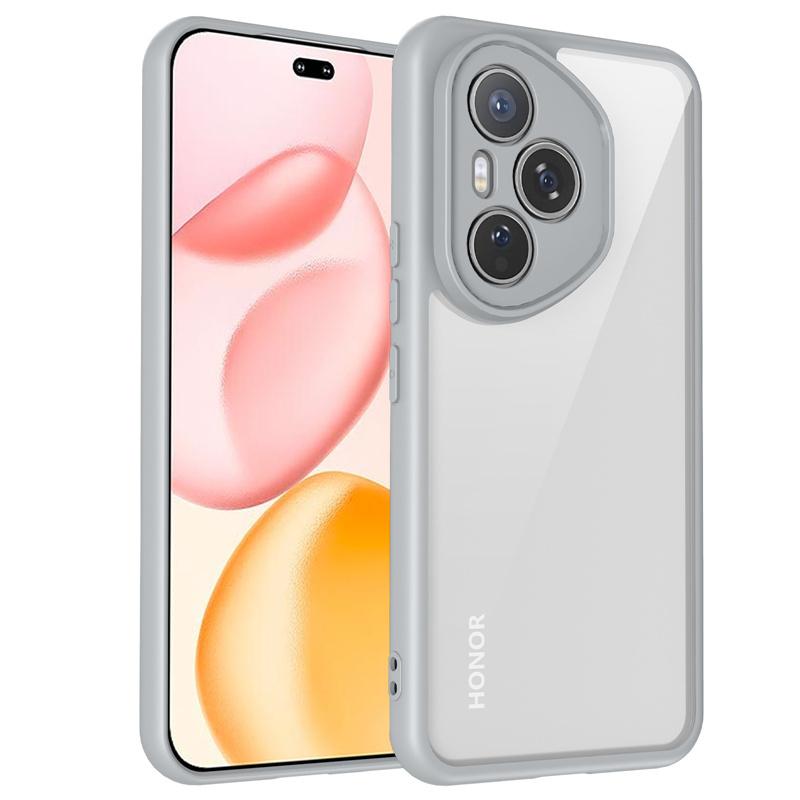 

Honor 400 Pro DNP NX9 Case Plating Silicone Bumper Shockproof Clear Back Cover Hard Matte Phone Case for Honor 400 Pro DNP-NX9 Pc + tpu&Honor 400 Pro (Global) серый