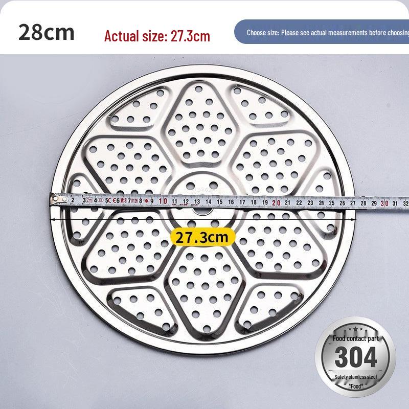 304 Stainless Steel Steaming Plate for Baozi and Dumplings - Round Steamer Sheet for Home Water Bath Use