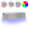 vidaXL TV-Schrank mit LED-Leuchten Betongrau 60x35x15,5 cm