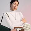 Women's Velvet Semi-High Neck Long Sleeve T-Shirt - Thick, Warm, and Versatile for Autumn and Winter