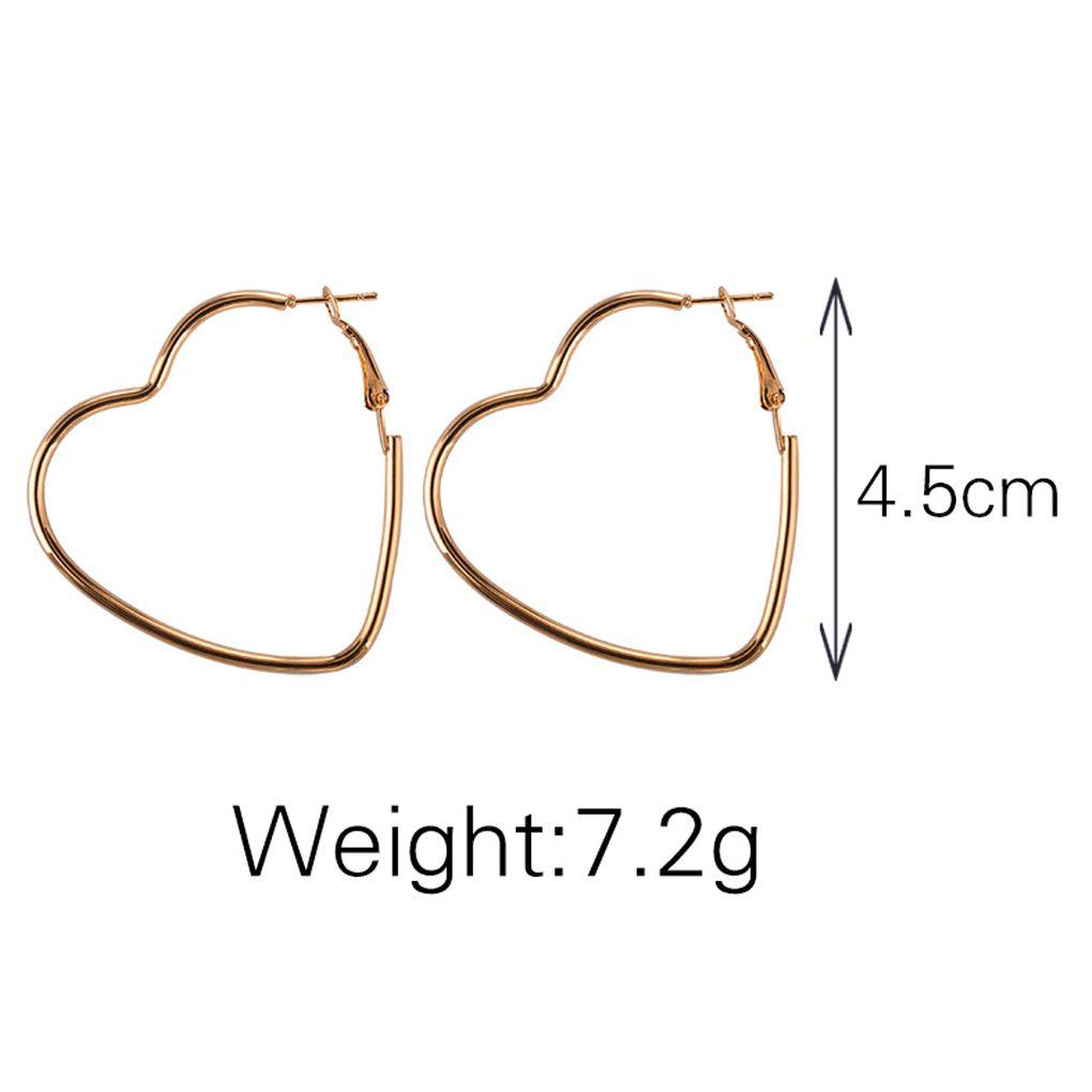 Neue Mode Hohle Pfirsichherz Ohrringe Plattierte Ornamente Einfache Hängeohrringe Für Frauen Kupferschmuck