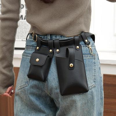 Belt Pouch Comfortable Gifts PU Leather Lightweight Fashion for Women Hip Bag