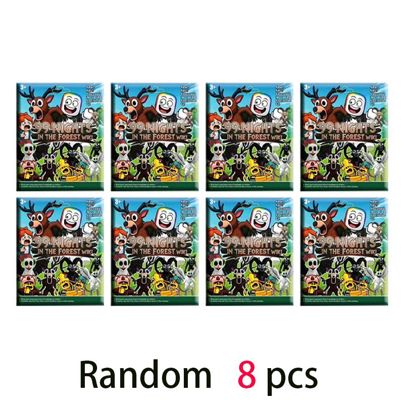 24pcs 99 Nights in The Forest Blind Box Figures Figurine Owl Goat Wolf Deer 99 Nights in The Forest Figurine Plastic Toy Gifts