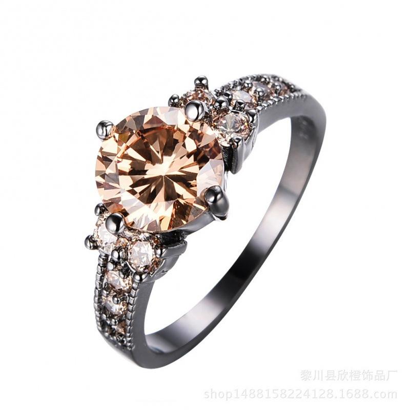 

Serol Ring New Luxury Zircon Ring Women s Beauty Size Jewelry No. 10 шампанського