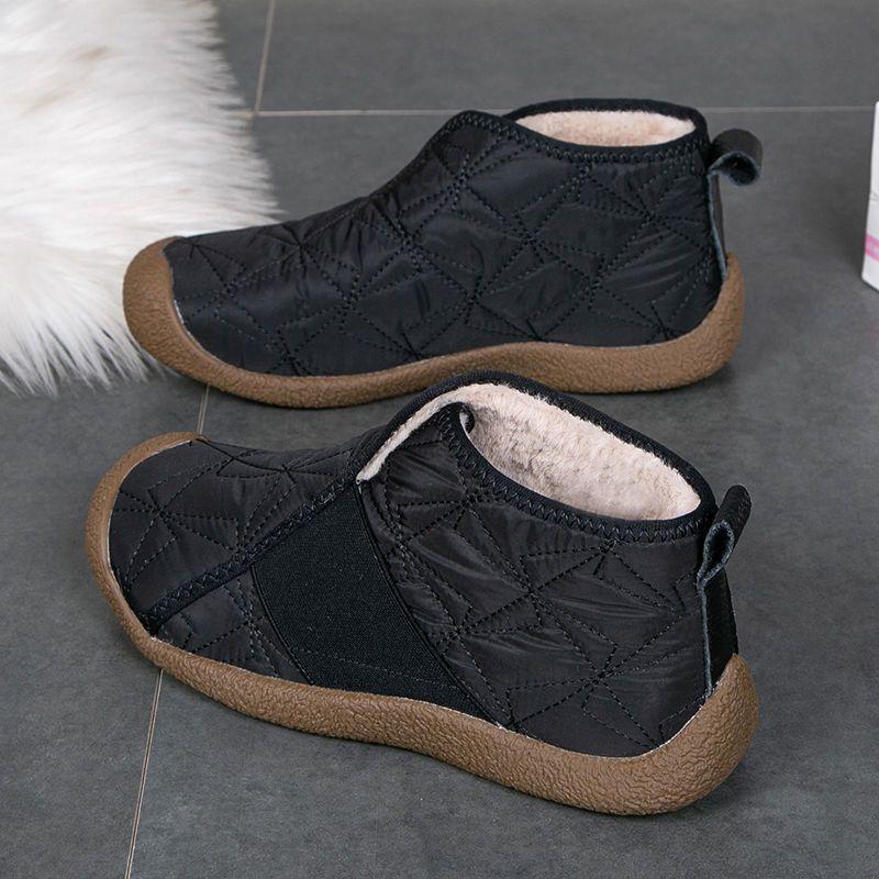 Autumn and winter new high-top cotton shoes piled thickened mother shoes soft sole lightweight cotton shoes