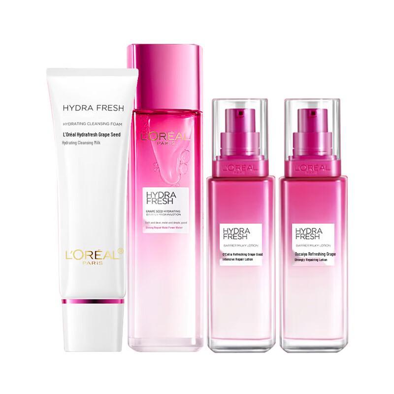 L'Oreal Hydrafresh Traubenkern 4-teiliges Hautpflegeset