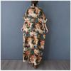 Women's Vintage Long Dress with Cotton and Linen Patterns