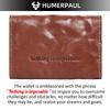 HUMERPAUL Ladies wallet first layer cowhide solid color convenient retro style short coin purse credit card storage leather solid color card case