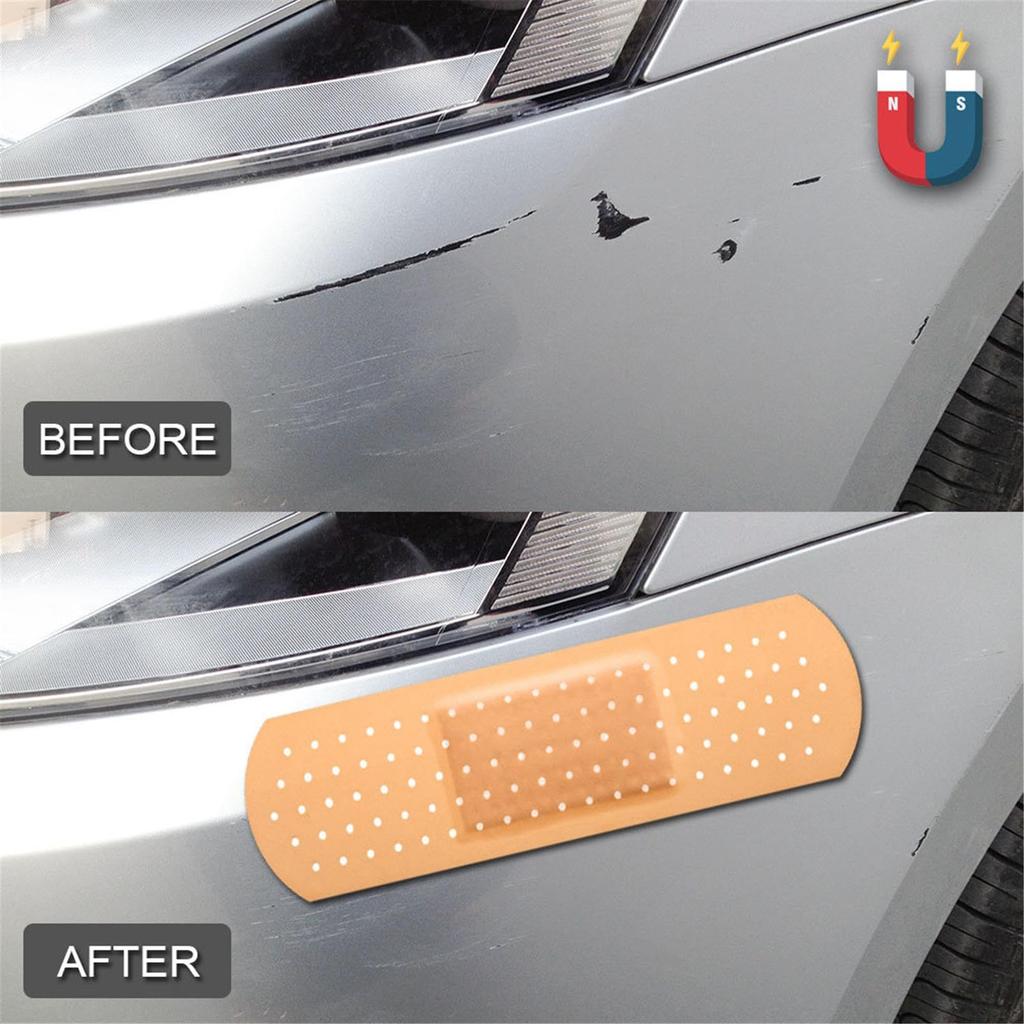 Band Aid Stickers, Car Band-Aid Decals - 4 Magnetic Car Decals, Waterproof Car Bumper