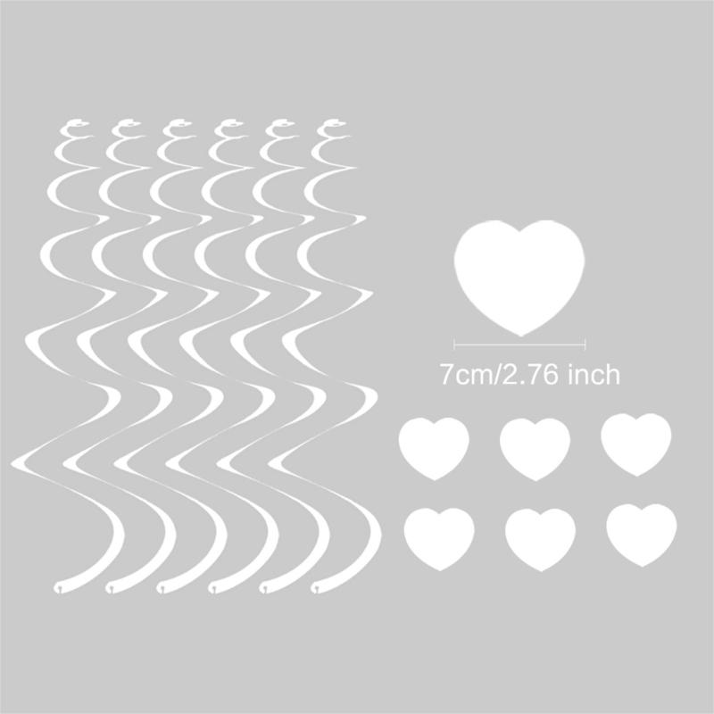 30pcs White Heart Spirals Streamers Set Hanging Decoration For Wedding Birthdays And Festival Celebration House Decors
