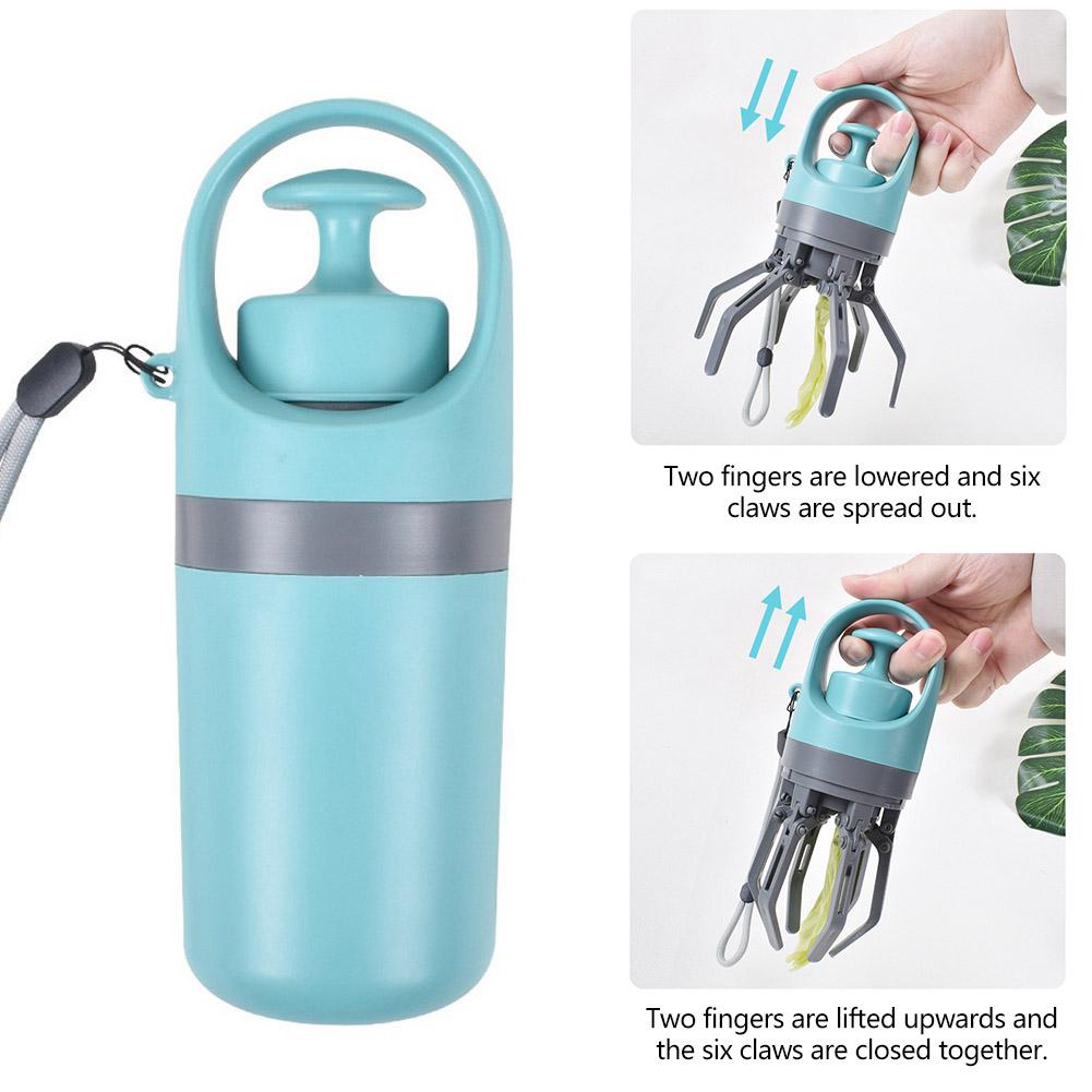 Dog Poop Scooper Pet Waste Picker Zero-Contact Easy-Grip Hygienic Operation Outdoor Dog Walking Travel with Pets Eco-Conscious