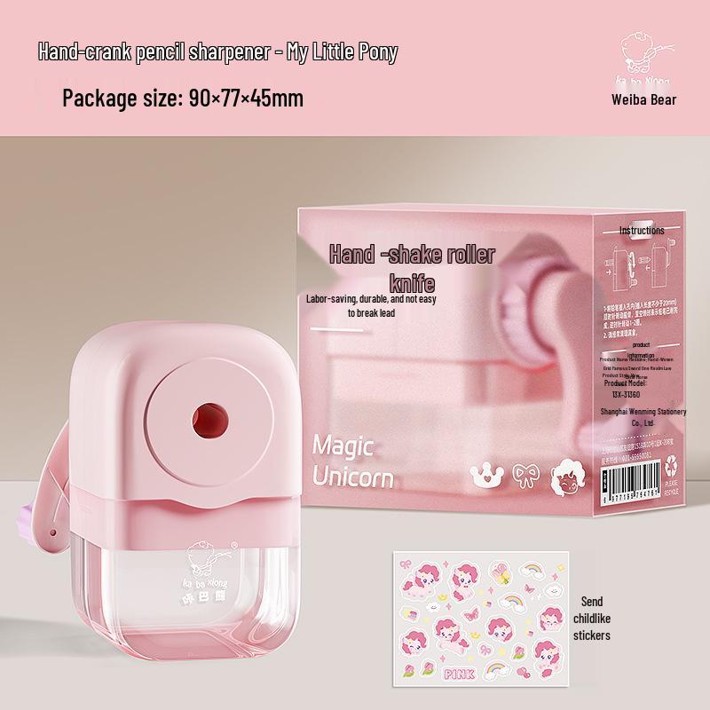 Macaron Hand-Crank & Automatic Pencil Sharpener for Children