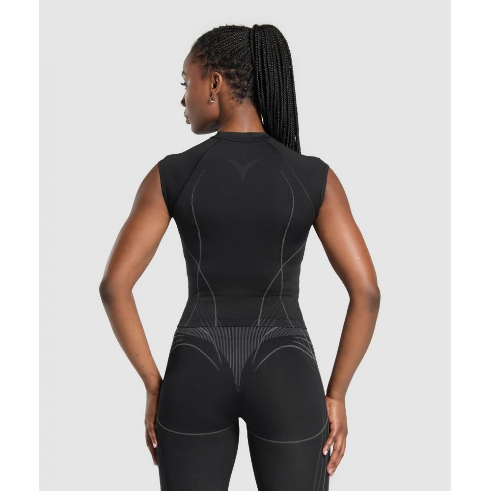 Gymshark Apex Seamless Midi T shirT Black graphiTe Grey b3b1T Bb29