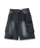 AVANDRESS Wide Cargo Half Denim Pants - 3Col