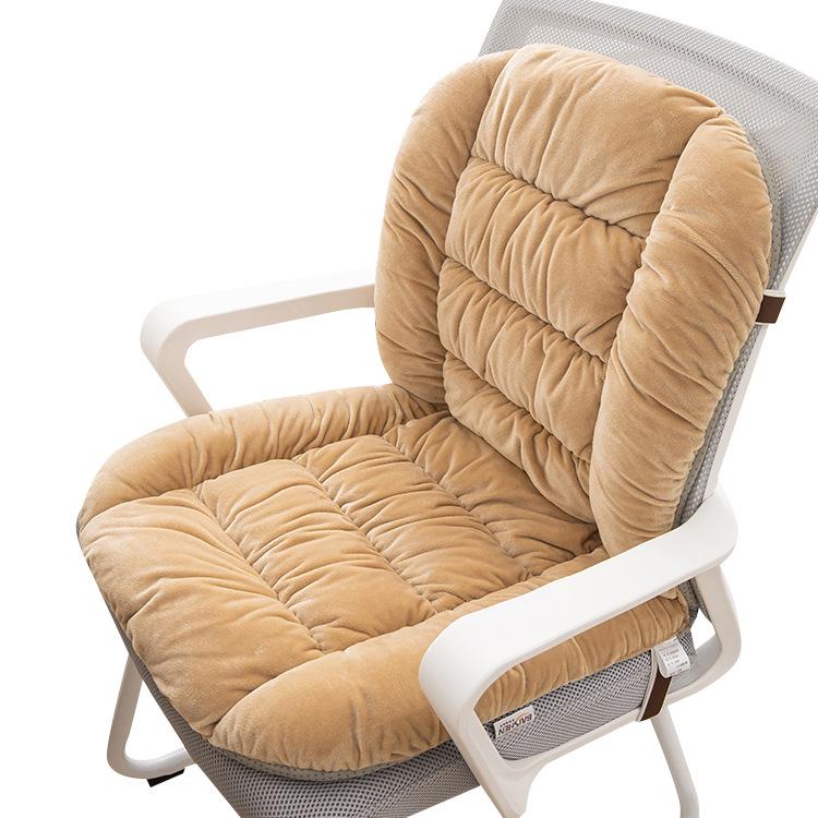 Heated Seat Cushion with Backrest and Lumbar Support for Office Chairs