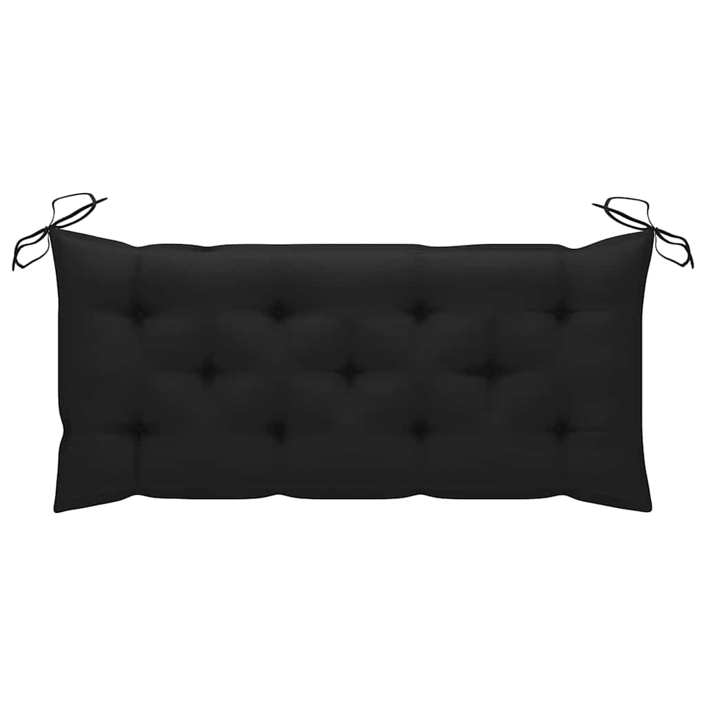Garden Bench with Cushion 120 Cm Bamboo