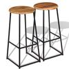 VidaXL Bar Stools 2 Pcs Solid Teak Wood