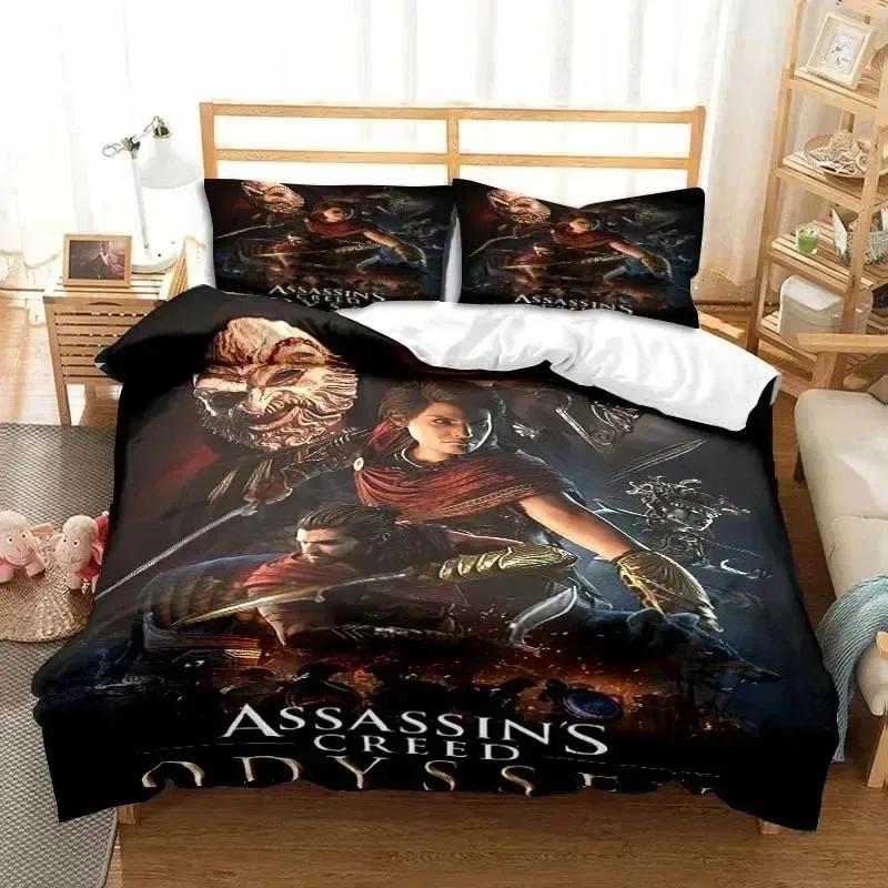 Comforter New Game A-Assassin S Creed Art Bedding Set Gamer Adult Boys Bedroom Single Double King Size Comforter Boys Gift