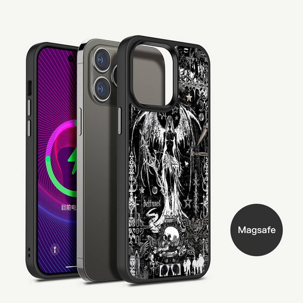 Gothic Girl Sculpture Phone Case Magnetic Case For iPhone 17 16 14 13 12 11 15 Pro Max For Wireless Charge Cover