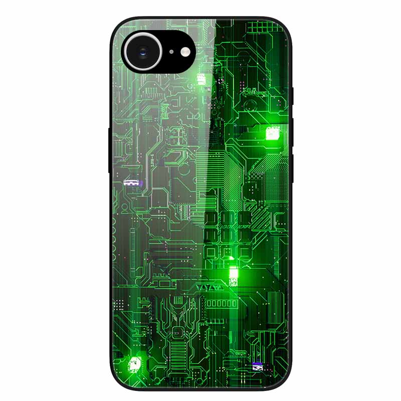 For iPhone 16E 2025 Case Black Bumper Tempered Glass Hard Phone Cases for iPhone16e 16e Back Cover for iPhoneSE SE 2025 Cool New