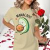 Cartoon Papacado Mamacado Print Couple Matching Tshirt Valentines Day Gifts Women Men Fun Avocado Tees Fashion Lovers Tshirts