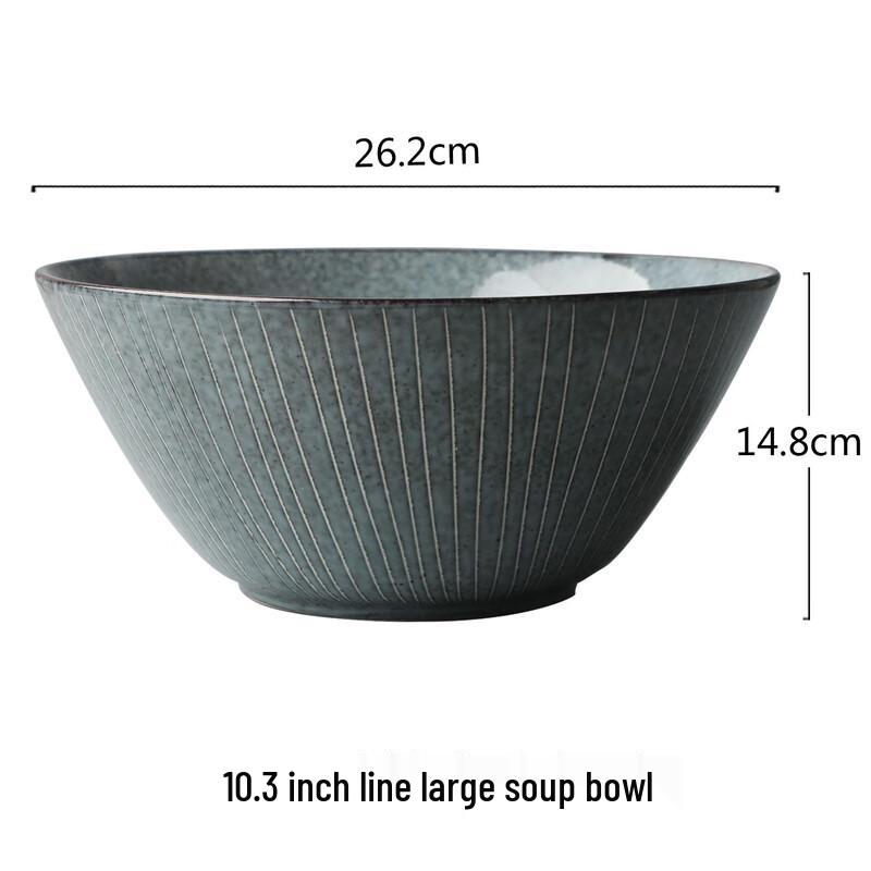 

ZISIZ 10.3-inch Vintage Irregular Ceramic Soup Bowl