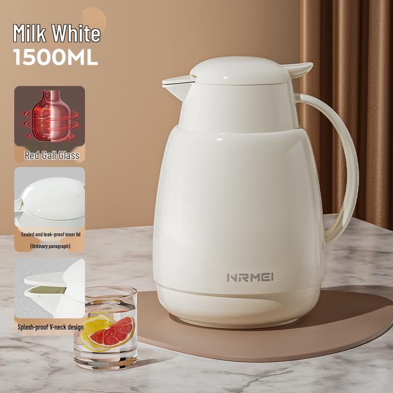 72-Hour Insulated Large Capacity Thermos, 2025 Model: Red Glass Inner, Ideal for Home & Dorm Use