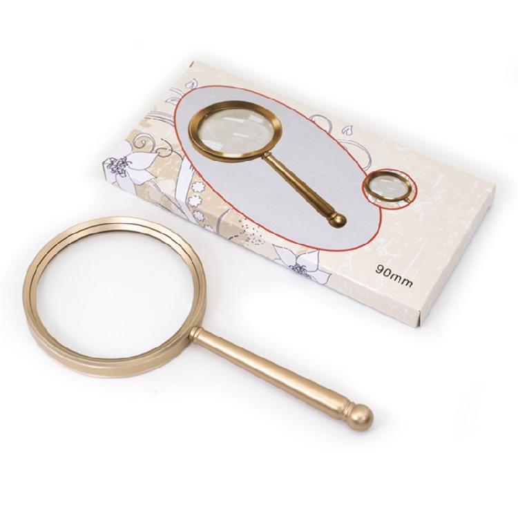 10X Reading Magnifier with Metal Handle Glass Lens for Seniors & Kids Book Gift