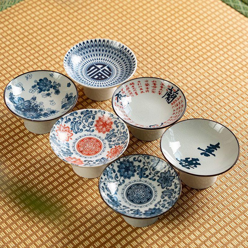 Chinese Blue and White Porcelain Fruit Plate Household Nut Biscuit Storage Plate Living Room Tabletop Sundries Storage Plate New