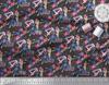 Soimoi Black Japan Crepe Satin Fabric Women,Balloon & Firecrackers Party Print Fabric by the Metre 42 Inch