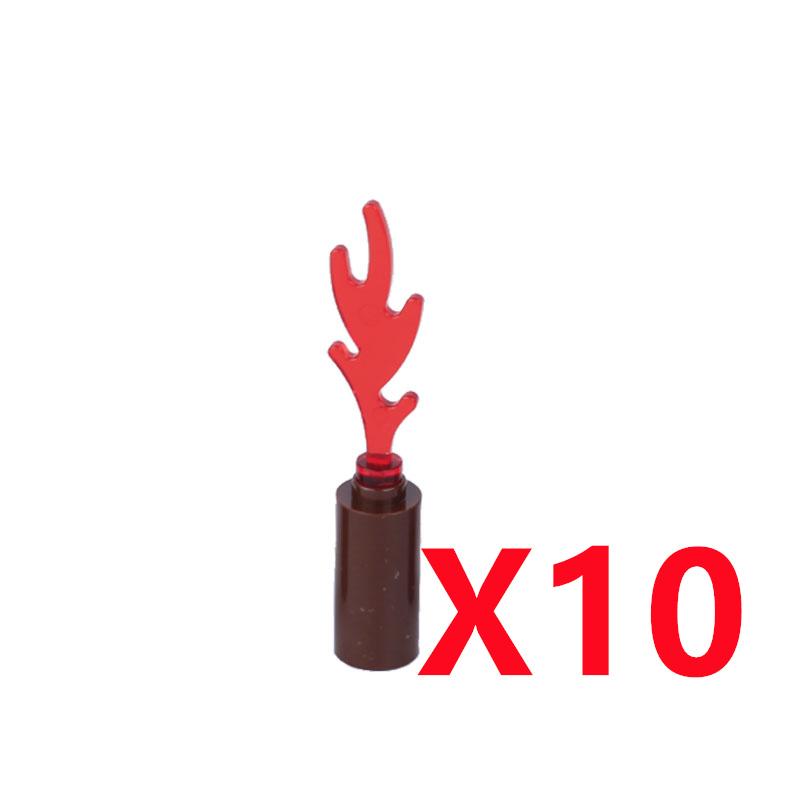 MOC Building Blocks Bonfire Flame Medieval Wine Bottle Accessories Set Candlestick Model Mini Brick Compatible Toy Gift DIY X019