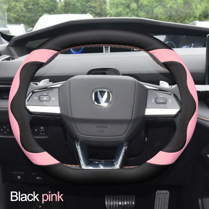 Car Steering Wheel Cover Wrap Holder for Changan UNI-V UNI-K Lamore CS55plus 2th Gen 2026 2026 2026 Double D Type Steering-Wheel