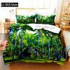 Capa de Edredom Árvore 3D de Coco de Praia Plantas de Praia Oceânicas Conjunto de Roupa de Cama Conjunto de Capa de Colcha Para Decoração de Quarto de Meninos e Meninas Conjuntos de Roupa de Cama