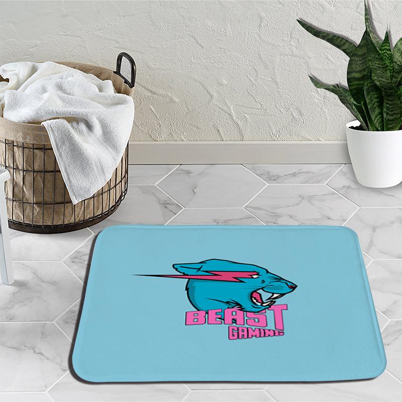 

Коврик для игровой двери Mr Beast Lightning Cat, нескользящий коврик для входа, моющийся, для кухни, гостиной, коридора, ванной комнаты 19