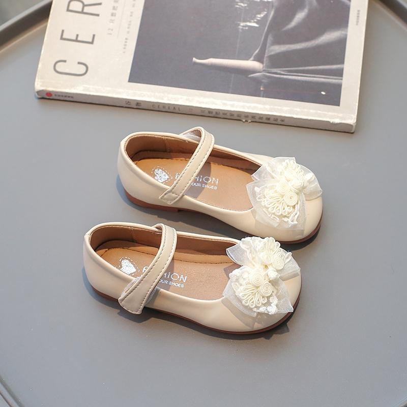 New Children's Leather Shoes Mary Janes Sweet Elegant Princess Shoes for Girls Spring Autumn Kids Causal Flat Dress Single Shoes