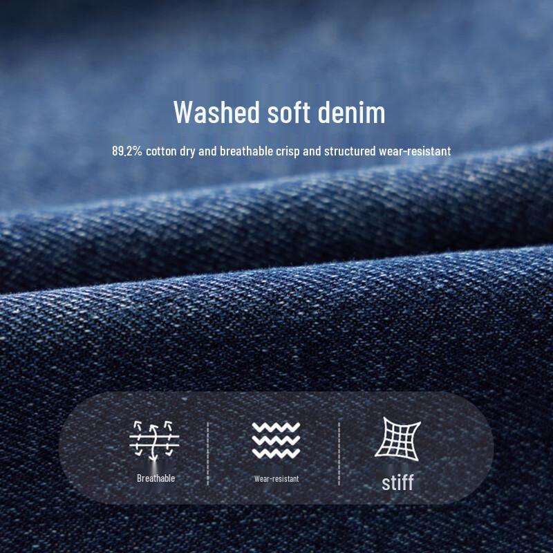 Duoduojia Boys' Embroidered Gradient Casual Denim Jacket