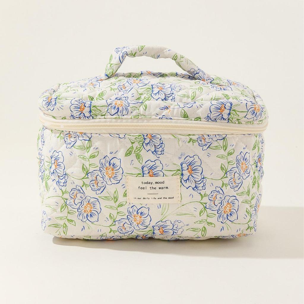 High-Capacity Japanese-Style Cosmetic and Pencil Bag