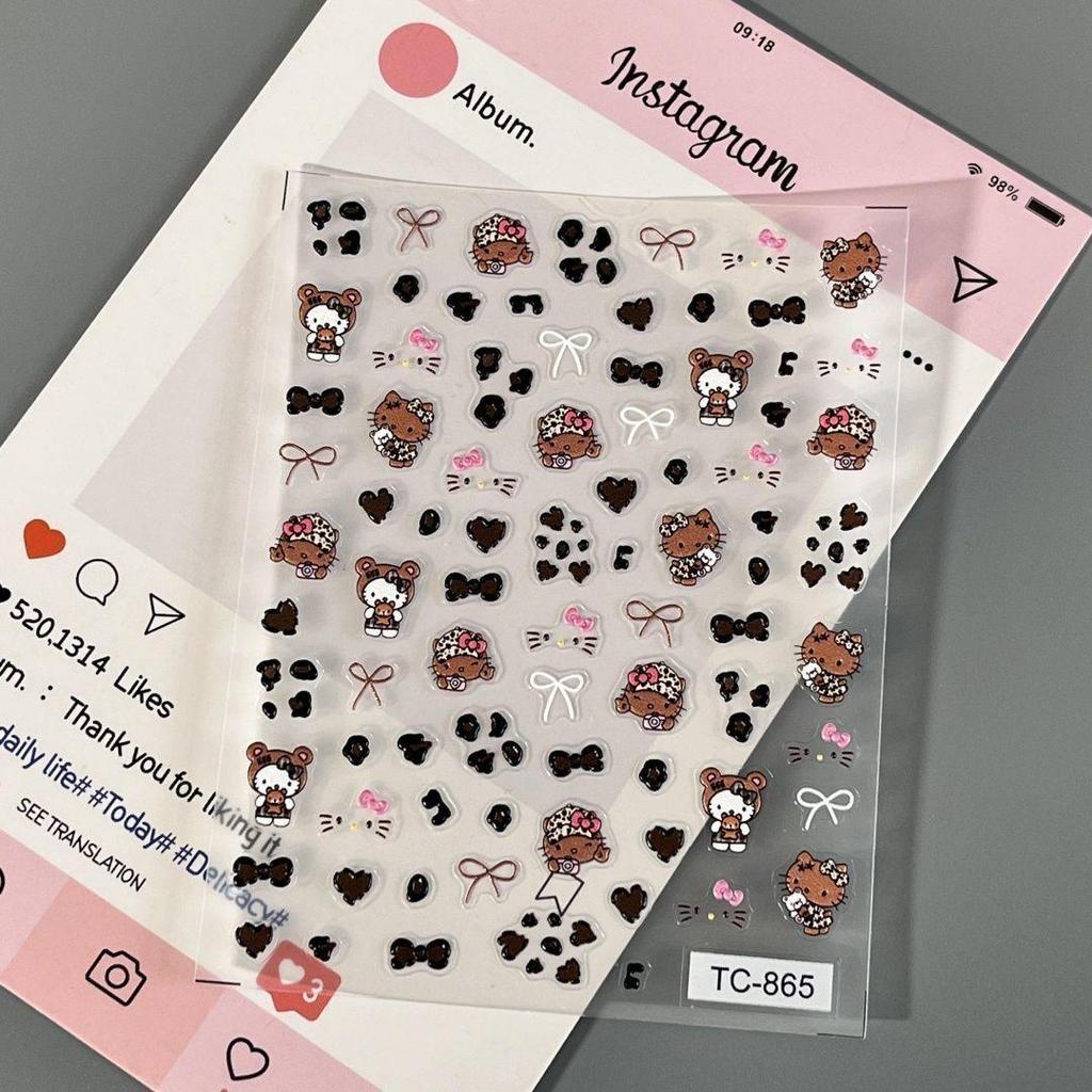 Cartoon Sanrio Hello Kitty Nail Art Stickers & Camera Pen Holder