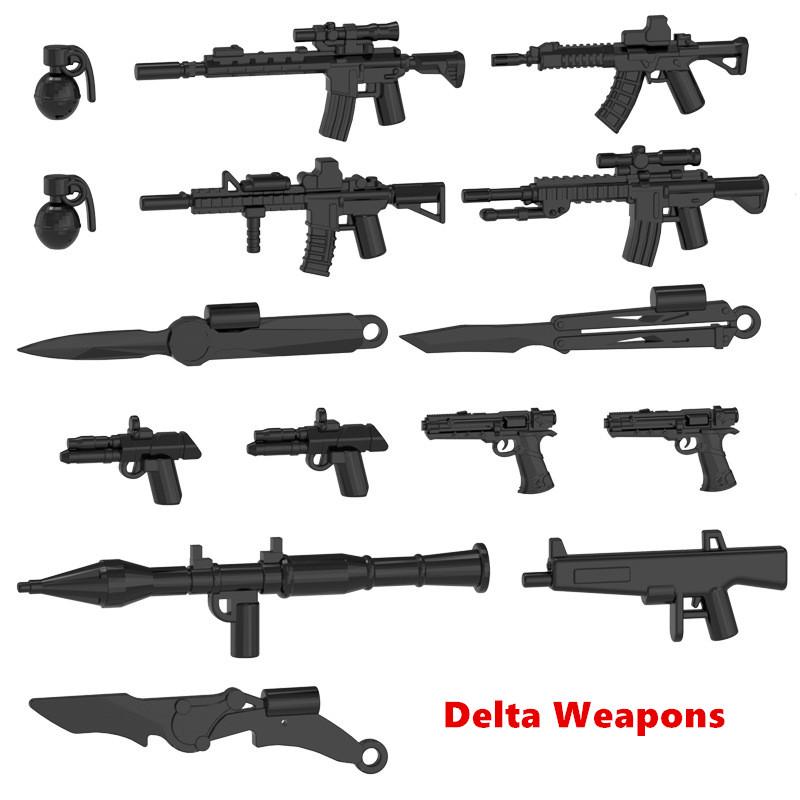 

Modern Delta Force Special Figures Military Weapons Building Blocks Army Soldier City Police AK Accessories Bricks Toys чорний
