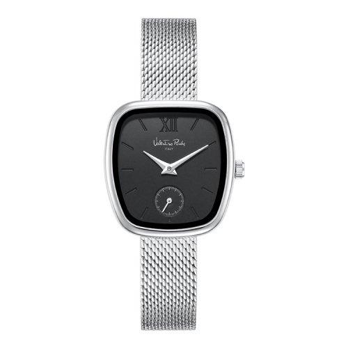 

[Valentino Rudy] Valentino Rudy Square Round Women s Metal Wristwatch VR2592B-BKWT Standard
