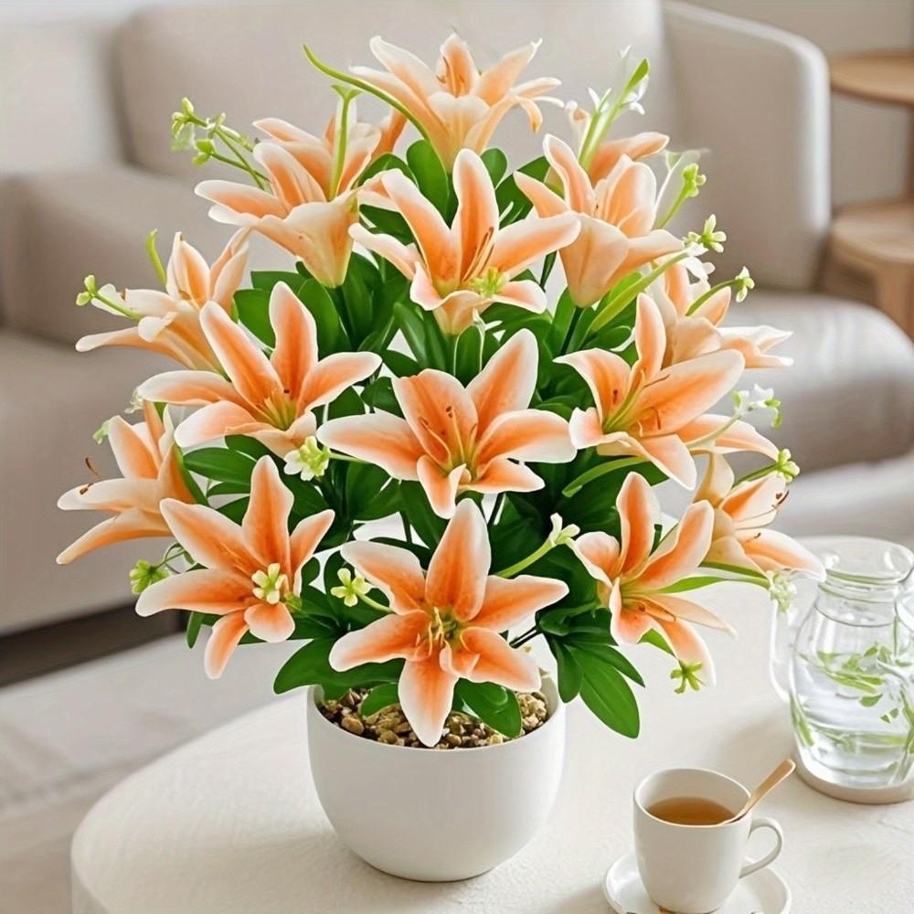 Floral Arrangement Fake Flowers 18 Heads Flower Bouquet Wedding Bouquet  Photography Props