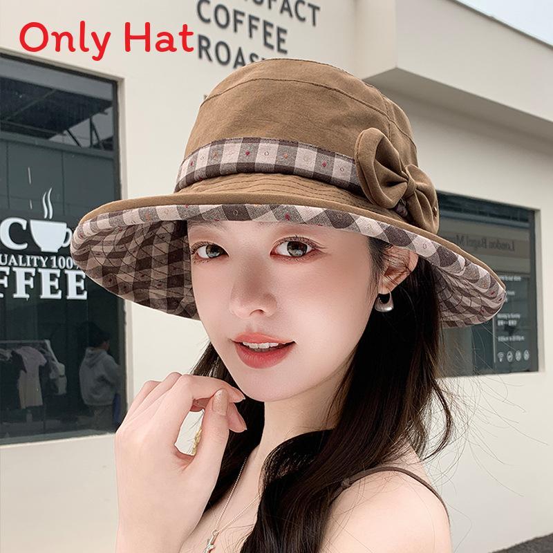 Cotton Summer Sun Hat With Wide Brim And Adjustable Fit For Outdoor Travel And Sun Protection