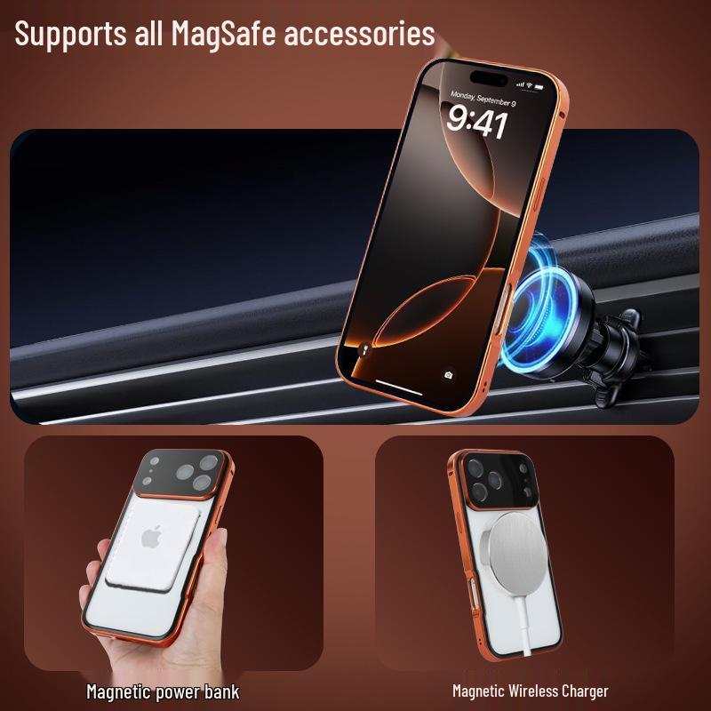 Magneto Magnetische Metallhülle mit drehbarem Ständer für iPhone 17 Pro