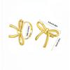Bow Napkin Rings 6 Pieces Gold Metal Elegant Napkin Buckle for Table Dining Decor Party Wedding Christmas Thanksgiving Easter